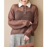 【WEB限定】透かしモヘアレイヤード襟配色ニット | VIS  | 詳細画像4 