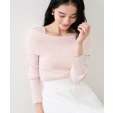 ピンク(63) | 【WEB限定】オフショルダー風リブニットプルオーバー/イージーケア・UVケア | VIS 