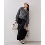 【WEB限定】ローゲージケーブルクロップドニット | VIS | 詳細画像13