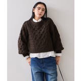 【WEB限定】ローゲージケーブルクロップドニット | VIS | 詳細画像16