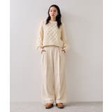 【WEB限定】ローゲージケーブルクロップドニット | VIS | 詳細画像2