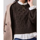 【WEB限定】ローゲージケーブルクロップドニット | VIS | 詳細画像21