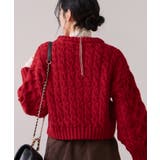 【WEB限定】ローゲージケーブルクロップドニット | VIS | 詳細画像26