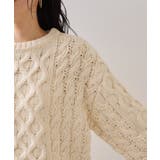 【WEB限定】ローゲージケーブルクロップドニット | VIS | 詳細画像33