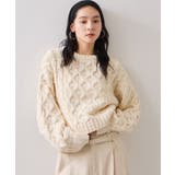 【WEB限定】ローゲージケーブルクロップドニット | VIS | 詳細画像4