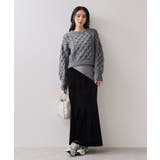 【WEB限定】ローゲージケーブルクロップドニット | VIS | 詳細画像8