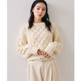 キナリ(16) | 【WEB限定】ローゲージケーブルクロップドニット | VIS