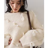 【WEB限定】ゆるっとボリュームリボンモチーフニット | VIS | 詳細画像1