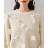 【WEB限定】ゆるっとボリュームリボンモチーフニット | VIS | 詳細画像15