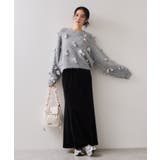 【WEB限定】ゆるっとボリュームリボンモチーフニット | VIS | 詳細画像7