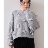 チャコール(06) | 【WEB限定】ゆるっとボリュームリボンモチーフニット | VIS