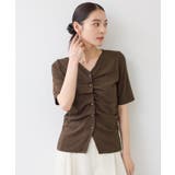 【WEB限定】フロントシャーリングトップス | VIS | 詳細画像24