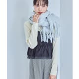 【リサイクルポリ】ふわふわ太フリンジマフラー | VIS | 詳細画像6