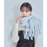 ライトグレー(08) | 【リサイクルポリ】ふわふわ太フリンジマフラー | VIS