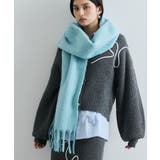 ターコイズ(49) | 【リサイクルポリ】ふわふわ太フリンジマフラー | VIS