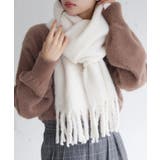 ふわふわフリンジマフラー/静電気防止 | VIS  | 詳細画像2 