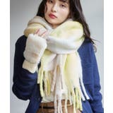 ふわふわフリンジチェックマフラー/静電気防止 | VIS  | 詳細画像13 