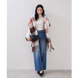 ふわふわフリンジチェックマフラー/静電気防止 | VIS  | 詳細画像9 