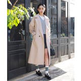 【定番人気】【撥水/UVケア】後ろタックトレンチコート スプリングコート | VIS  | 詳細画像22 