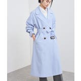 サックス | 【定番人気】【撥水/UVケア】後ろタックトレンチコート スプリングコート | VIS 