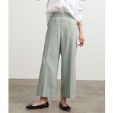 ライトグリーン(33) | ピンタックワイドパンツ | VIS 