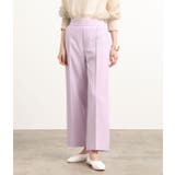 ラベンダー(52) | ピンタックワイドパンツ | VIS 