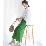 【セットアップ対応】【EASY CARE】麻調ベルト付きワイドパンツ | VIS  | 詳細画像12 