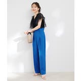 【接触冷感 洗える】美easy Dカンベルト付きワイドパンツ【セットアップ対応】 | VIS | 詳細画像10