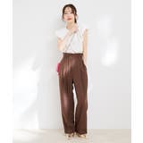 【接触冷感 洗える】美easy Dカンベルト付きワイドパンツ【セットアップ対応】 | VIS | 詳細画像13