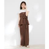 【接触冷感 洗える】美easy Dカンベルト付きワイドパンツ【セットアップ対応】 | VIS | 詳細画像15