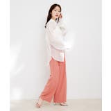 【接触冷感 洗える】美easy Dカンベルト付きワイドパンツ【セットアップ対応】 | VIS | 詳細画像24