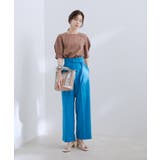 【接触冷感 洗える】美easy Dカンベルト付きワイドパンツ【セットアップ対応】 | VIS | 詳細画像3