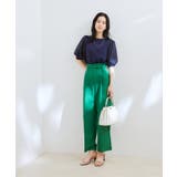 【接触冷感 洗える】美easy Dカンベルト付きワイドパンツ【セットアップ対応】 | VIS | 詳細画像7