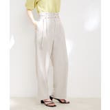 キナリ系(17) | 【接触冷感 洗える】美easy Dカンベルト付きワイドパンツ【セットアップ対応】 | VIS