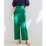 グリーン系(35) | 【接触冷感 洗える】美easy Dカンベルト付きワイドパンツ【セットアップ対応】 | VIS