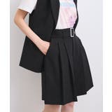 ブラック(01) | 【セットアップ対応】ベルト付きバミューダパンツ | VIS 