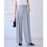 【新色追加】【防シワ/接触冷感】ベルトディテールタックワイドスラックスパンツ | VIS  | 詳細画像11 