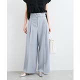 【新色追加】【防シワ/接触冷感】ベルトディテールタックワイドスラックスパンツ | VIS  | 詳細画像12 