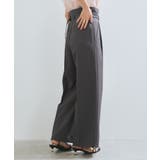 【新色追加】【防シワ/接触冷感】ベルトディテールタックワイドスラックスパンツ | VIS  | 詳細画像15 