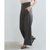 【新色追加】【防シワ/接触冷感】ベルトディテールタックワイドスラックスパンツ | VIS  | 詳細画像16 