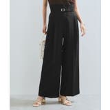 【新色追加】【防シワ/接触冷感】ベルトディテールタックワイドスラックスパンツ | VIS  | 詳細画像20 