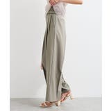 【新色追加】【防シワ/接触冷感】ベルトディテールタックワイドスラックスパンツ | VIS  | 詳細画像23 