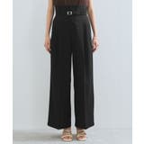 【新色追加】【防シワ/接触冷感】ベルトディテールタックワイドスラックスパンツ | VIS  | 詳細画像25 