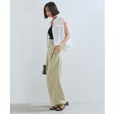 【新色追加】【防シワ/接触冷感】ベルトディテールタックワイドスラックスパンツ | VIS  | 詳細画像7 
