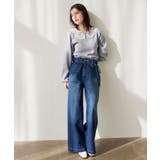 ベルト付きワイドシルエットデニムパンツ | VIS  | 詳細画像9 