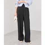 チャコール(06) | サマーツイードリボンベルトパンツ/UVケア・イージーケア | VIS 