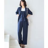 【美easy】ワンタックワイドスラックスパンツ【接触冷感/洗える】 | VIS  | 詳細画像11 