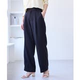 ブラック(01) | 【美easy】ワンタックワイドスラックスパンツ【接触冷感/洗える】 | VIS 