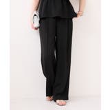 ブラック(01) | 美easyリネンライクワイドパンツ/イージーケア・接触冷感・セットアップ対応 | VIS 