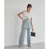 【吸水速乾/UV】スカートレイヤードスラックスパンツ【SET】 | VIS | 詳細画像3